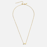 Women's Initial Necklace with Heart Detail, Adjustable