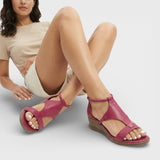 Cross Strap Wedge Sandals