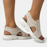 Breathable Cut-Out Platform Sandals