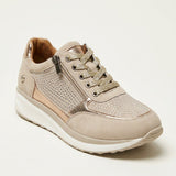 Women's Side Zip Cushioned Sole Sneakers