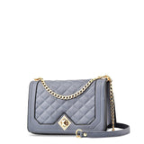Women's Diamond-Quilted Crossbody Bag with Detachable Strap