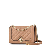 Women's Diamond-Quilted Crossbody Bag with Detachable Strap