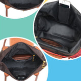 Women's Spacious Oxford Zip-Top Shoulder Bag