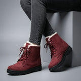 Women's Faux Leather Side Zip Ankle Boots