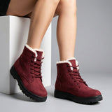 Women's Faux Leather Side Zip Ankle Boots