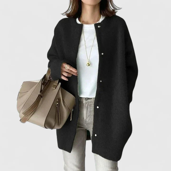 Open Front Oversized Knit Cardigan