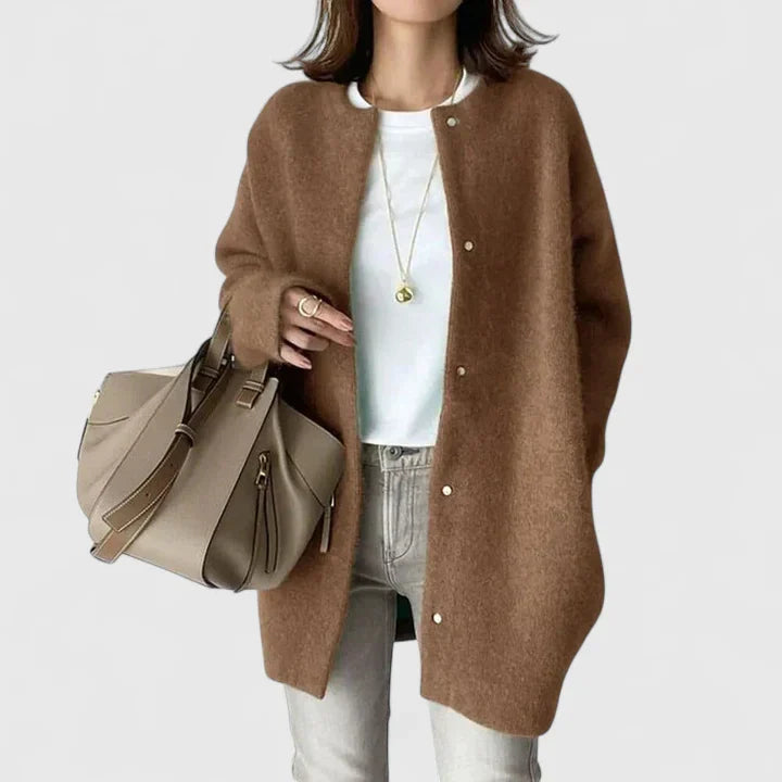 Open Front Oversized Knit Cardigan