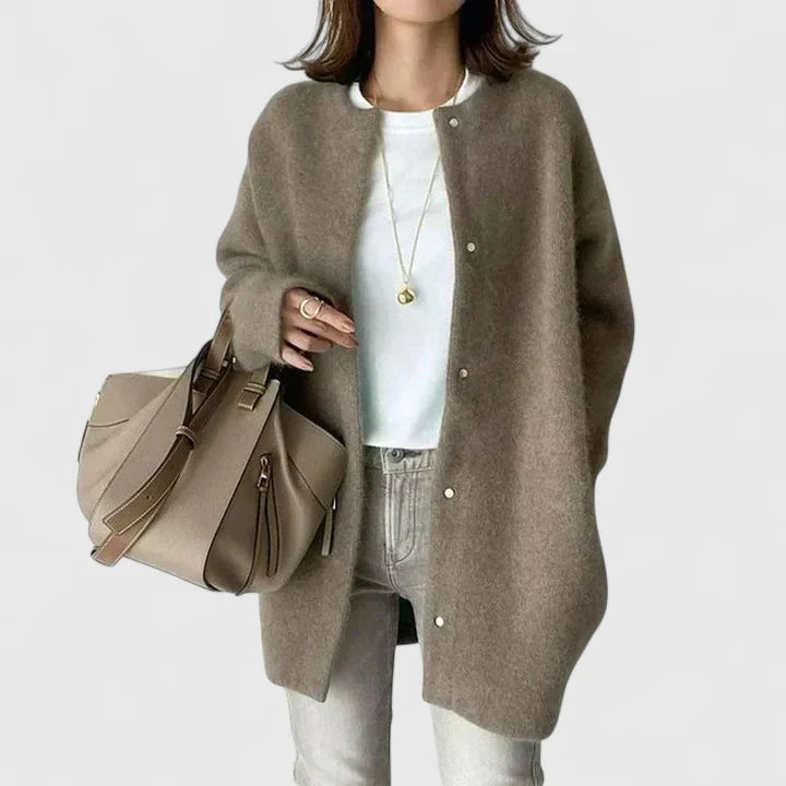 Open Front Oversized Knit Cardigan