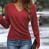Women's V-Neck Wrap Front Knit Sweater