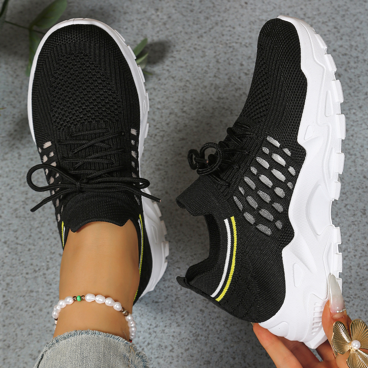 Chunky Lace Up Platform Trainers
