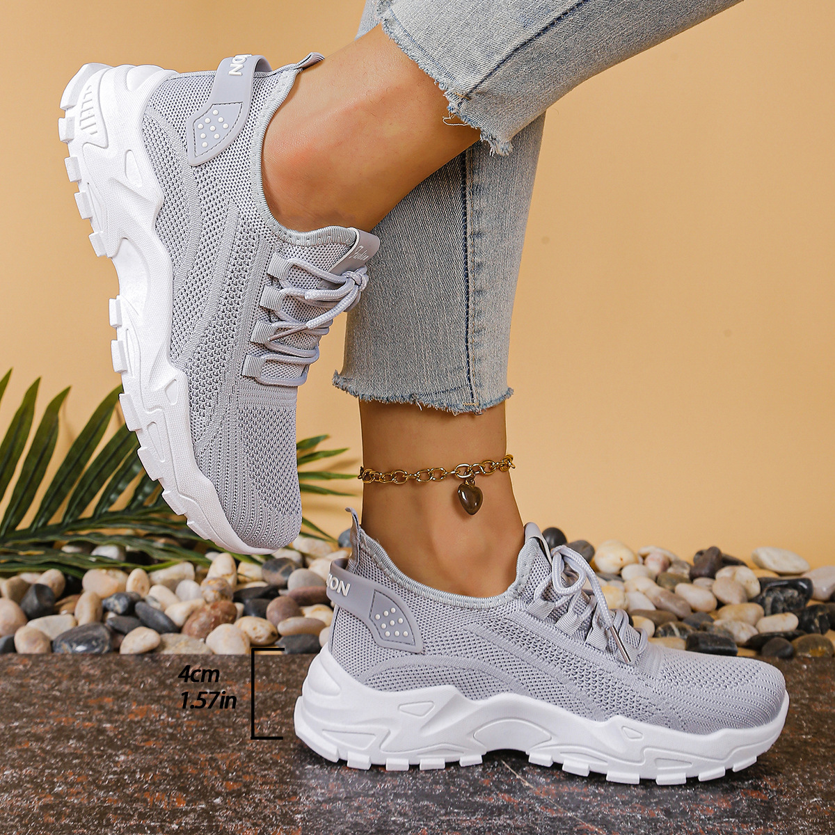 Chunky Lace Up Platform Trainers