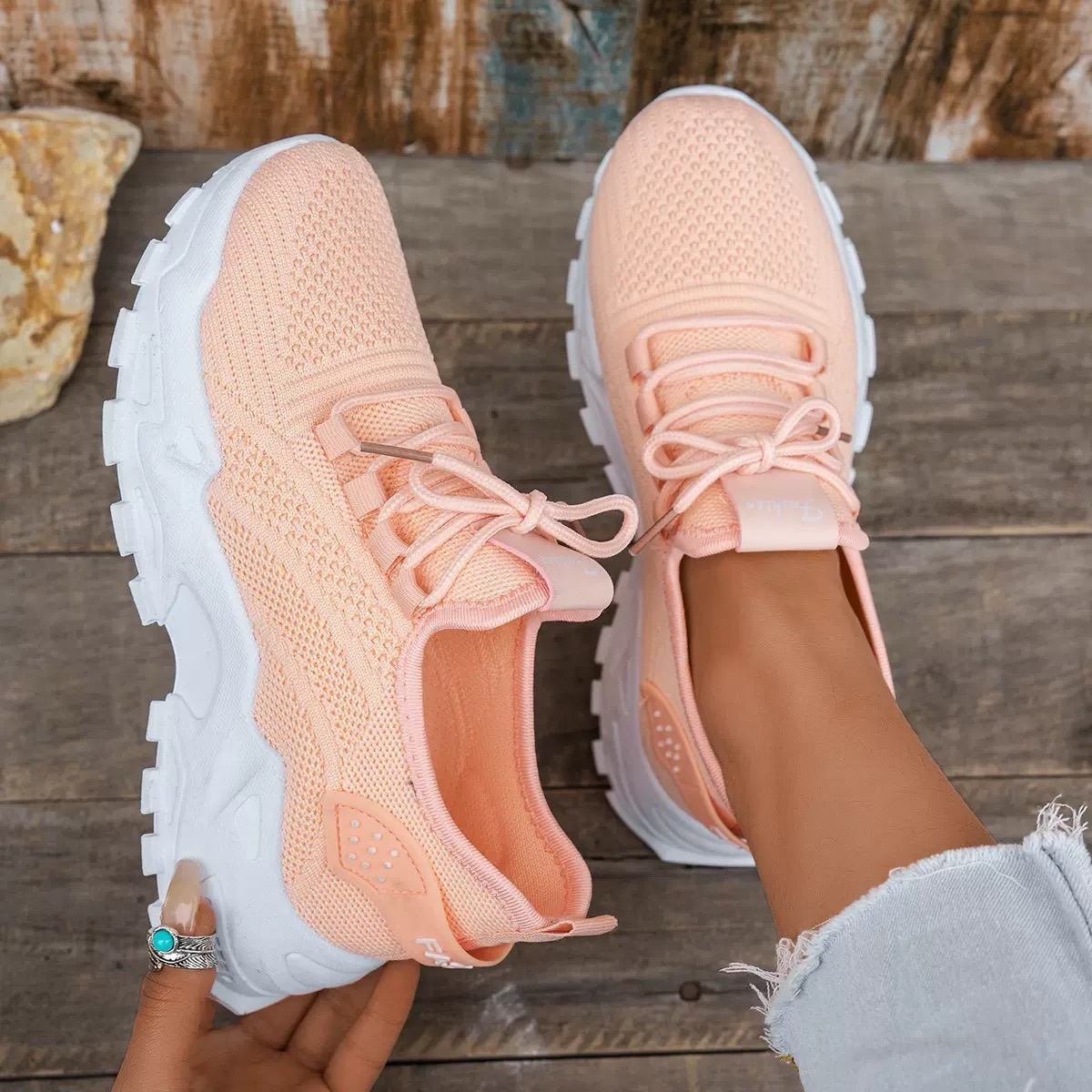 Chunky Lace Up Platform Trainers