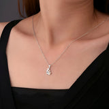 Women's Necklace with Dog and Owner Pendant
