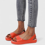 Open Toe Slingback Flat Sandals