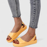 Open Toe Slingback Flat Sandals