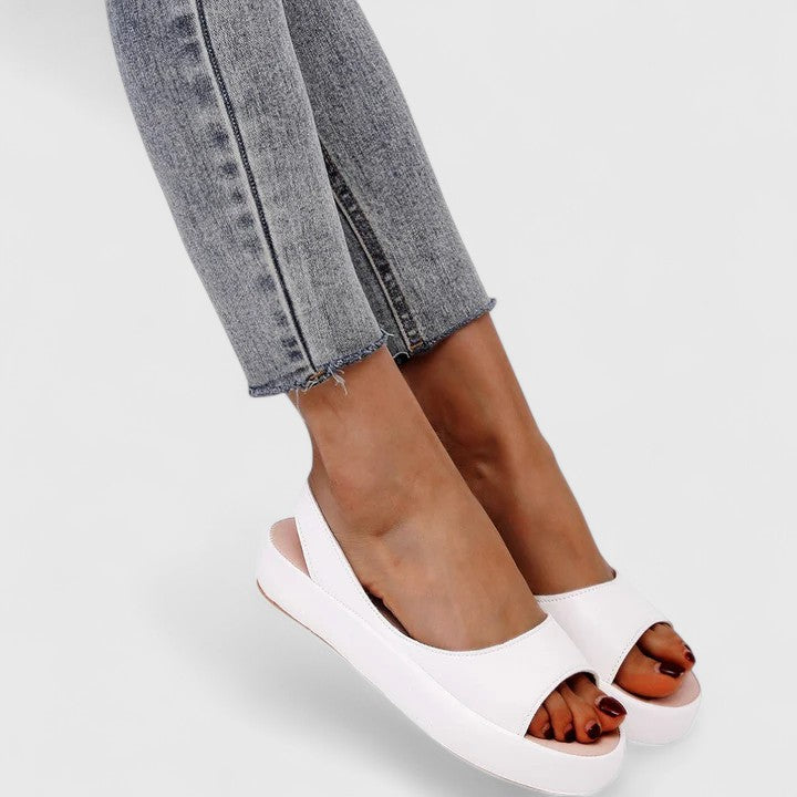 Open Toe Slingback Flat Sandals
