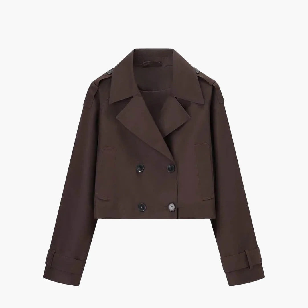 Women's Short Double-Breasted Trench Coat