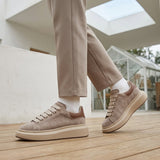 Women's Suede-Look Lace-Up Platform Sneakers