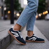 Women's Retro Panelled Chunky Lace-Up Sneakers