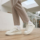 Women's Suede-Look Lace-Up Platform Sneakers