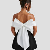 Lola | Bardot Bow-Back Party Mini Dress