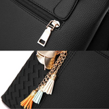 Women's Structured Handbag with Detachable Shoulder Strap