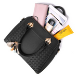 Women's Structured Handbag with Detachable Shoulder Strap