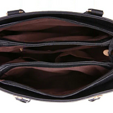Women's Structured Handbag with Detachable Shoulder Strap