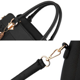 Women's Structured Handbag with Detachable Shoulder Strap