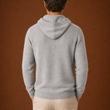 Men's Hooded Knit Pullover Sweater with Drawstring