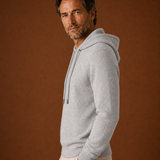Men's Hooded Knit Pullover Sweater with Drawstring