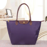 Women's Spacious Oxford Zip-Top Shoulder Bag