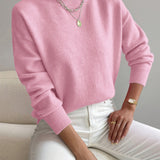 Women's Mock Neck Long Sleeve Knit Sweater