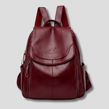 Women's Anti-Theft Embossed Leather Backpack