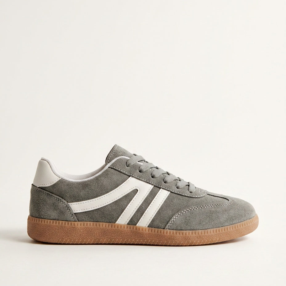 Women's Retro Panelled Chunky Lace-Up Sneakers