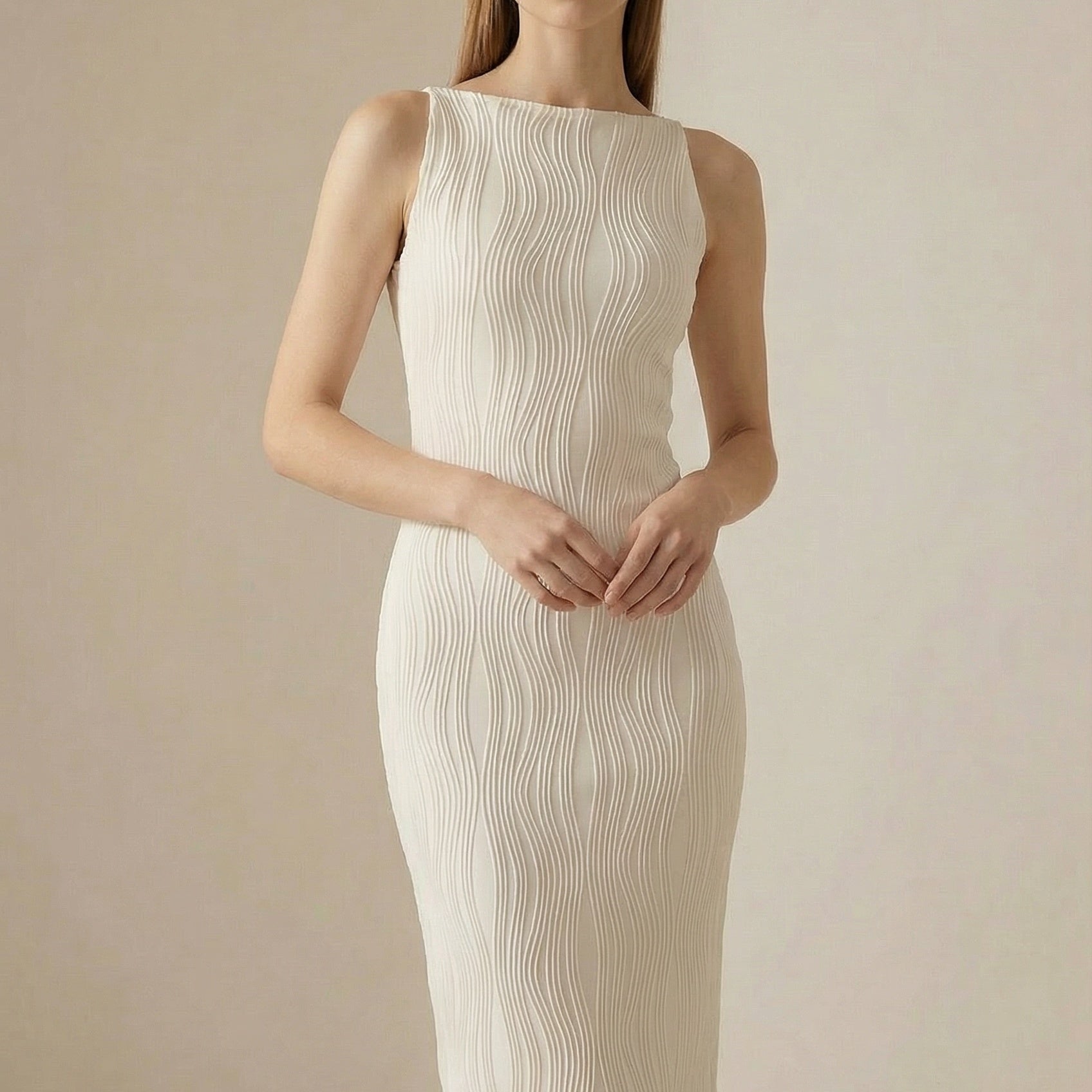 Ocean Gleam | Ripple Texture Cami Dress