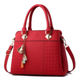 Women's Structured Handbag with Detachable Shoulder Strap