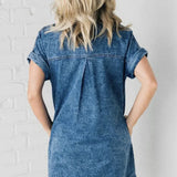 Denim Shirt Mini Dress