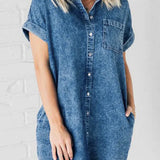 Denim Shirt Mini Dress