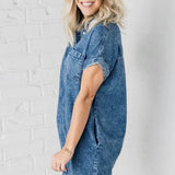 Denim Shirt Mini Dress
