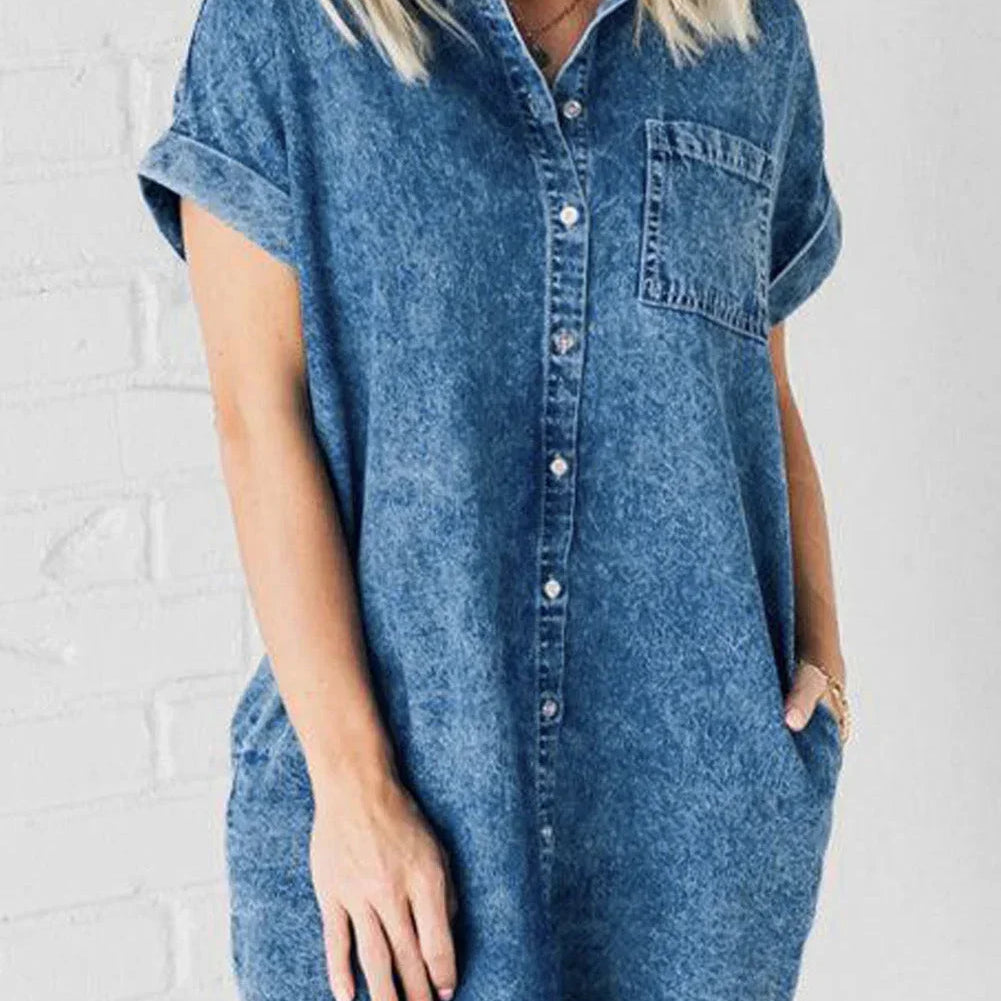Denim Shirt Mini Dress