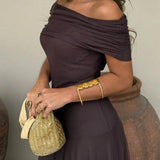 One Shoulder Maxi Dress