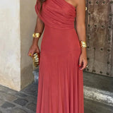 One Shoulder Maxi Dress