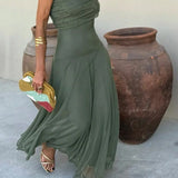One Shoulder Maxi Dress