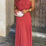One Shoulder Maxi Dress