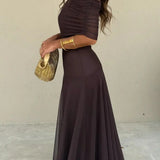One Shoulder Maxi Dress
