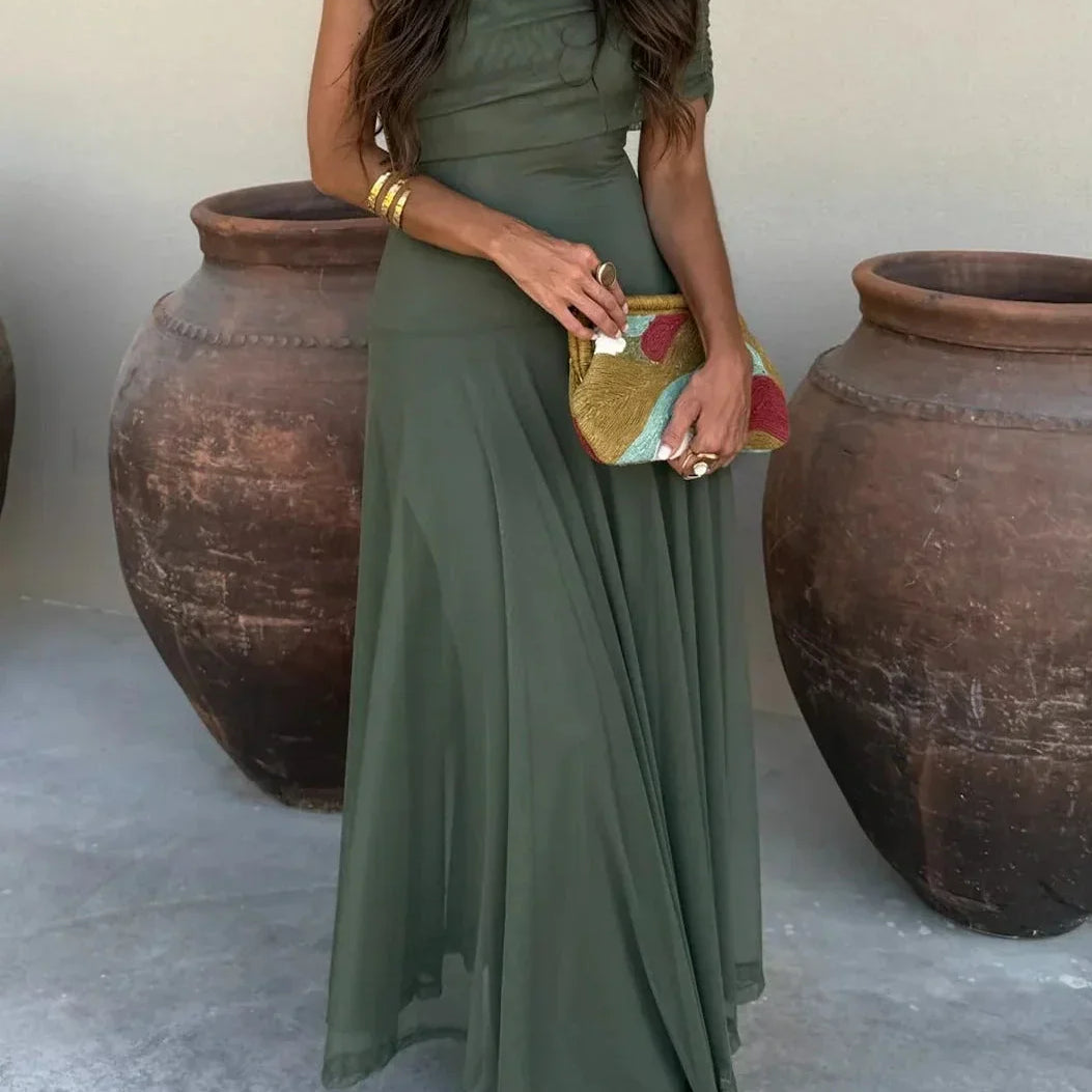 One Shoulder Maxi Dress