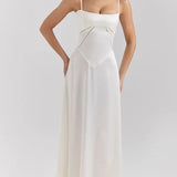 Strapless Satin Maxi Dress