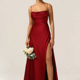 Strapless High Slit Maxi Dress