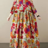 Abstract Print Oversized Maxi Dress